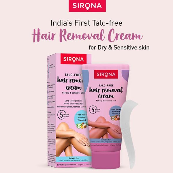 Sirona Talc Free Sensitive Skin Hair Removal Cream 50 gm - Intimate Care
