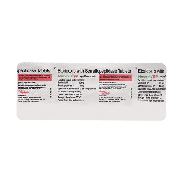 Nucoxia SP Tablet 10'S - Pain relief-Nsa