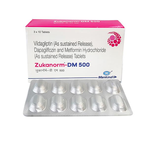 ZUKANORM DM 500 Tablet 10's - Diabetes-Ant