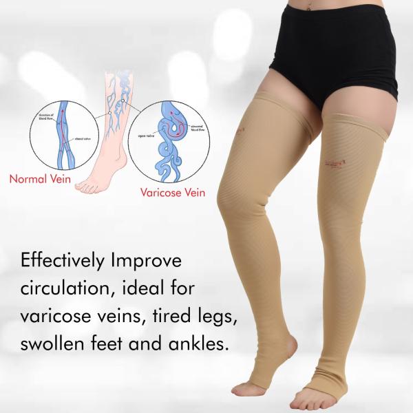 AccuSure Varicose Vein Stockings (XXL) 1's - Knee/Leg Supports