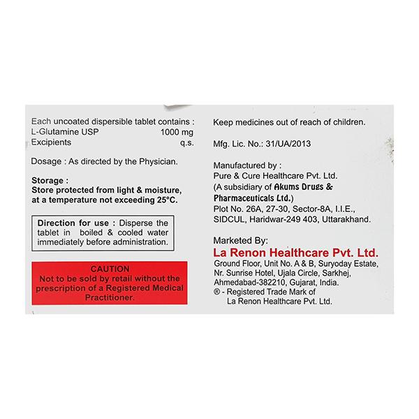 Glutahenz DT 1000mg Tablet 10'S - Supplements-Sup