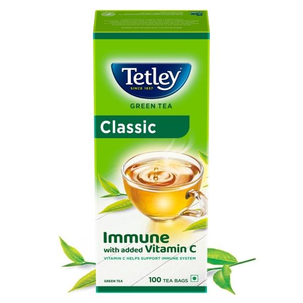 Netmeds | Tetley Classic Green Tea Bags Added Vitamin C 100's