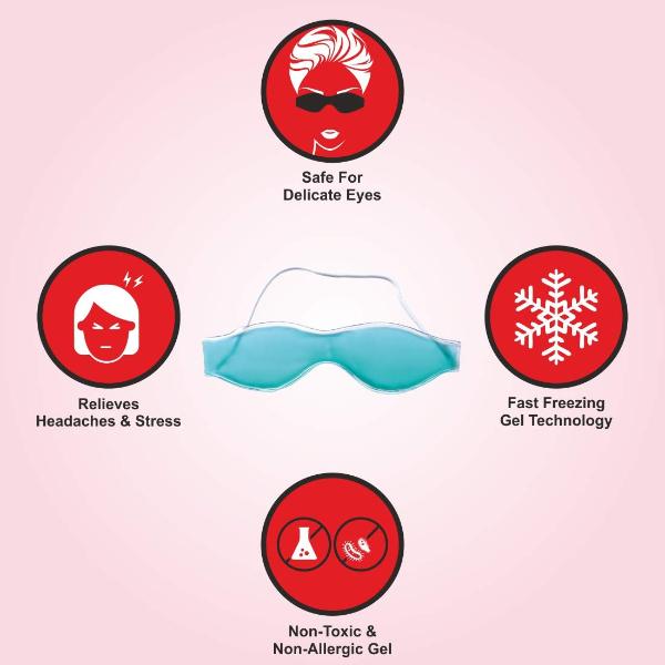 GUBB Soothing Eye Mask , Relaxing Eye Mask with Gel Beads - Grey 1's - Eye Masks