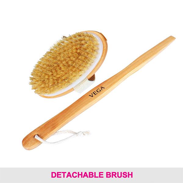 Vega Natural Bristle Bath Brush  (NBA - 1/3) 1's - Loofahs & Sponges