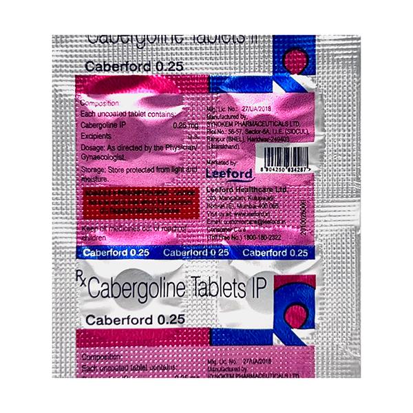 CABERFORD 0.25 Tablet 4's - Parkinsonism-Apd