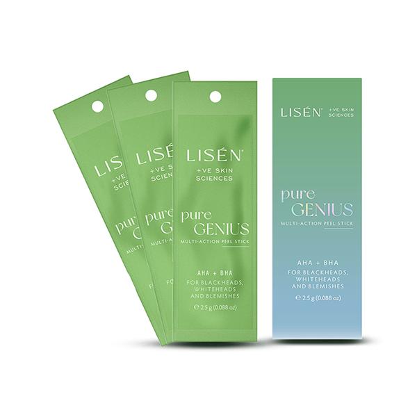 LISEN Pure Genius - Multi - Action Peel Stick with AHA and BHA for Blackheads & Whiteheads (pack of 3) 1's - Masks & Peels