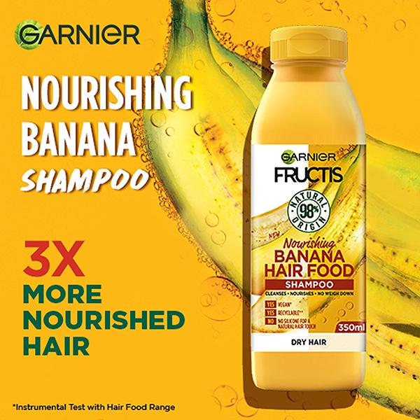 Garnier Fructis Hair Food - Nourishing Banana Shampoo For Dry Hair 350 ml - Shampoos