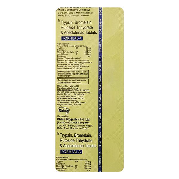 FORHEAL A Tablet 10's - Pain relief-Nsa