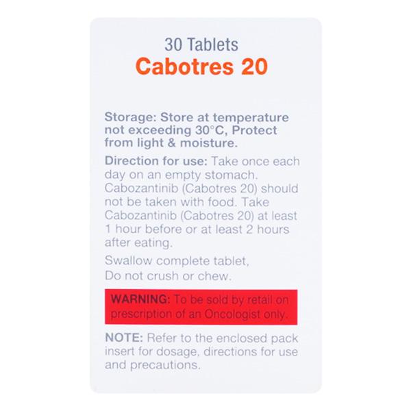 CABOTRES 20 Tablet 30's - Cancer Oncology-Cyt