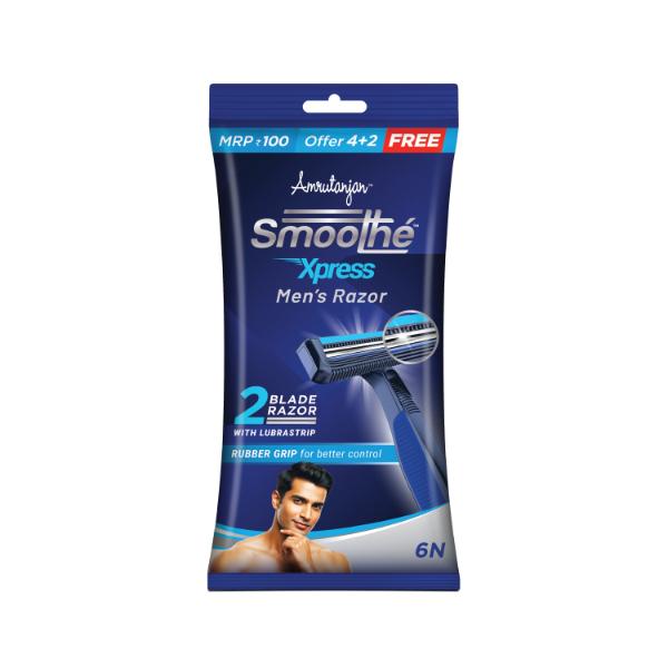 Netmeds | Amrutanjan Smoothe Xpress Men's Blade Razor (Pack 4 + 2 Free) 6's
