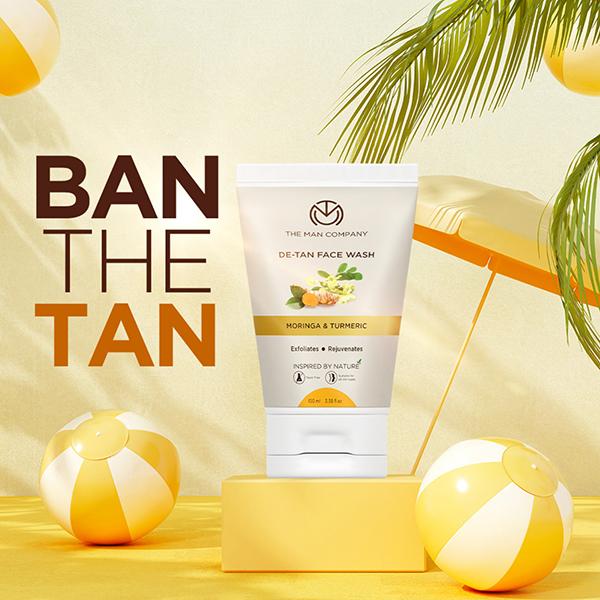 The Man Company De-tan Facewash With Turmeric & Moringa 100 ml - Face Washes