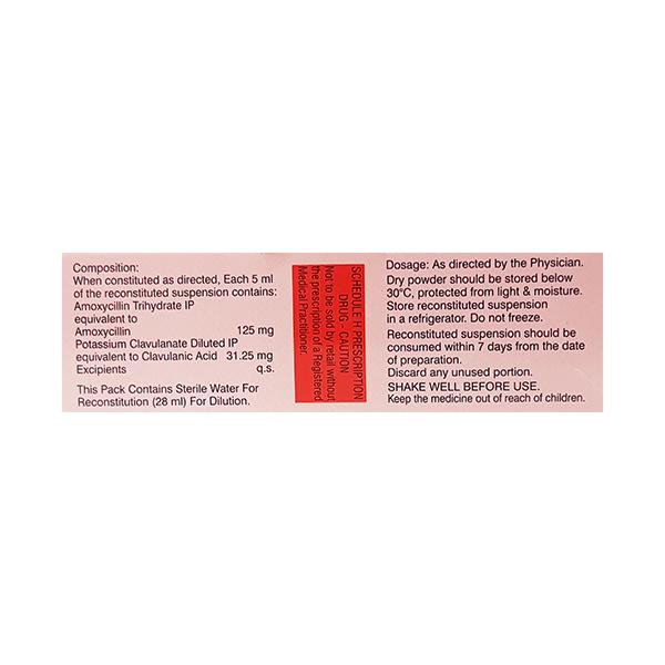 MOXCLAV 156.25mg Oral Suspension 30ml - Bacterial Infections-Pen