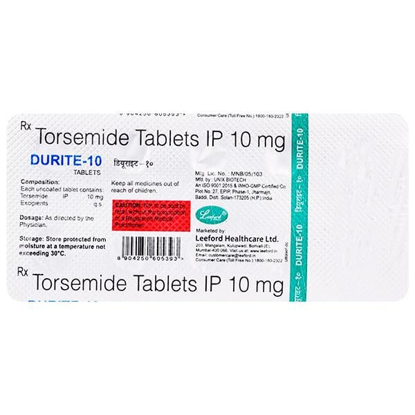 DURITE 10 Tablet 10's - Hypertension-Diu