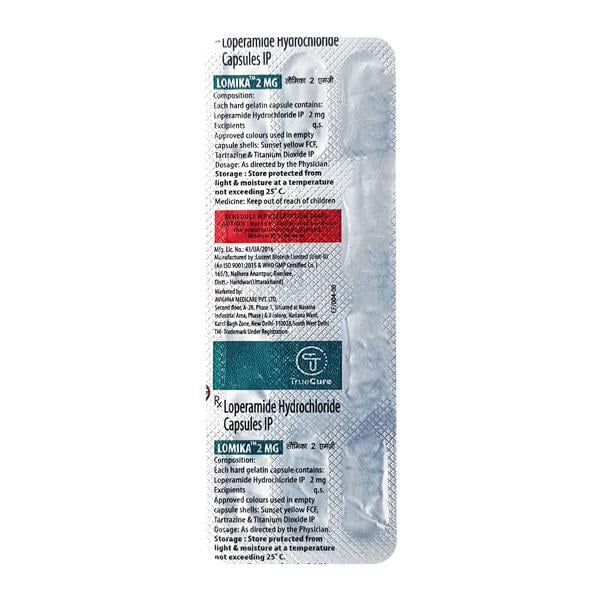 LOMIKA 2mg Capsule 10's - Diarrhoea-Ant