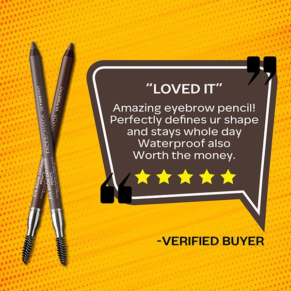 Faces Canada Ultime Pro Eyebrow Defining Pencil - Dark Brown 02, 1.2gm - Eyebrow Pencils & Enhancers