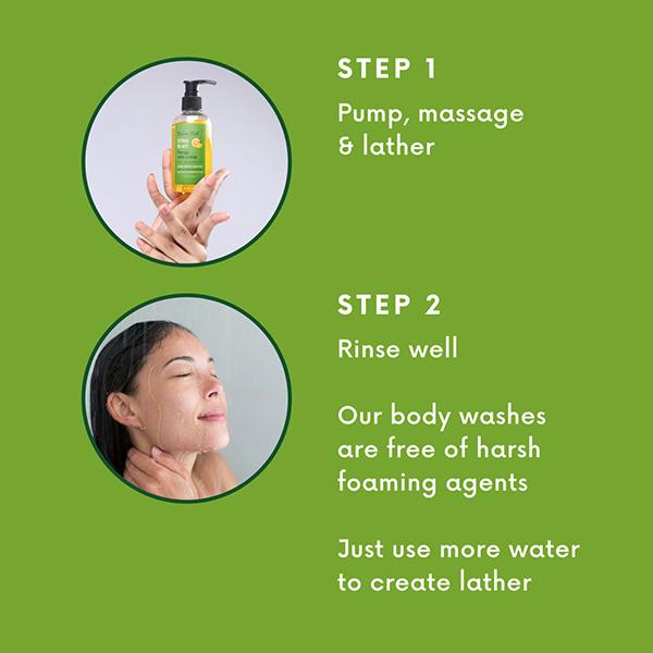 Nature Trail Citrus Blast Body Wash with Jojoba Oil and Aloe, Sulphate and Paraben Free 200 ml - Shower Gels & Body Wash