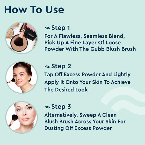 Gubb Ready To Shine Makeup Brushes Set Of 4 (Blush, Powder, Foundation & Eyeshadow) 1's - Face Brush