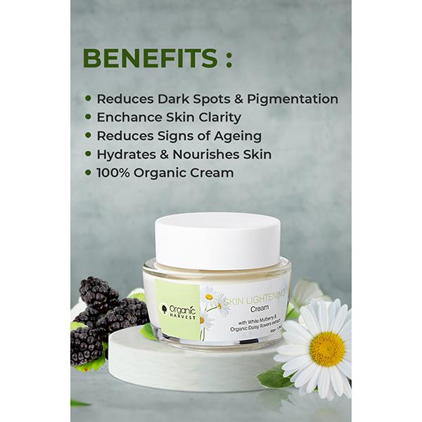 Organic Harvest Skin Lightening Cream 50 gm - Face Creams