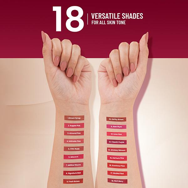 Swiss Beauty Stay On Matte Liquid Lipstick-Brown Syrup 2 gm - Liquid Lipsticks