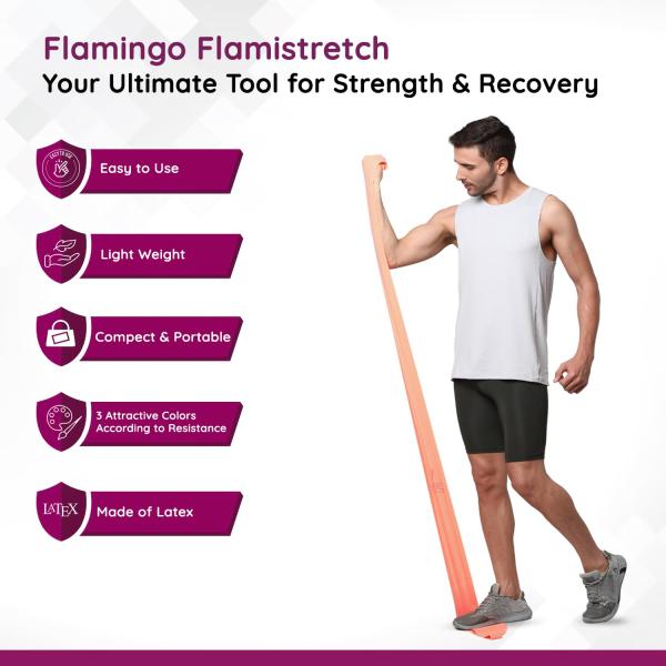 Flamingo Flamistretch Exercise Band - Orange Colour (OC-2228) - Supports And Braces