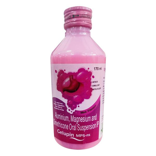 GELUPIN MPS NS MINT FLAVOUR Oral Suspension 170ml - Ulcer/Reflux/Flatulence-Aaa