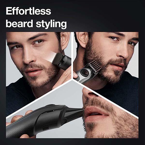 Braun Beard Trimmer 5, BT5360, Beard Trimmer for Men from Gillette, Hair Clipper, Lifetime Sharp Blades, 39 Length Settings Space Grey 450 gm - Trimmers
