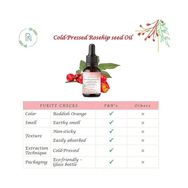 Precious & Nature'S Certified Organic and Cold-Pressed Rosehip Oil Anti-Ageing and Brightening 15 ml - Face Oils