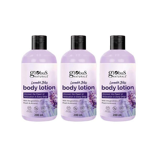 Globus Naturals Lavender Bliss Body Lotion, 200ml each 3's - Creams, Lotions & Oils
