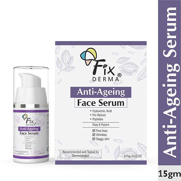 Netmeds | Fixderma Hyaluronic Acid Serum for Anti Ageing with Pro Retinol Serum for Face 15 gm