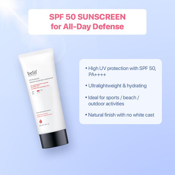 Belif UV Protector Leports Sunscreen 80 ml - Body Sunscreen
