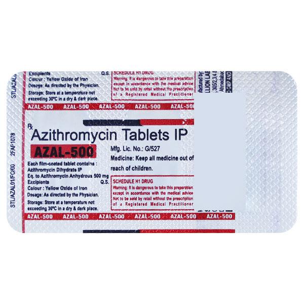 AZAL 500 Tablet 3's - Bacterial Infections-Mac