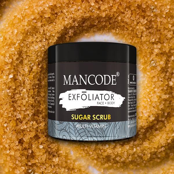 Mancode Multi Vitamin Sugar Face and Body Scrub 125 gm - Scrubs & Exfoliants