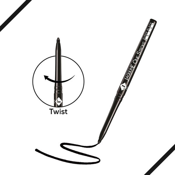 Jaquline USA OneStroke Super Black Kajal 0.30g 0.3 gm - Kajal & Kohls