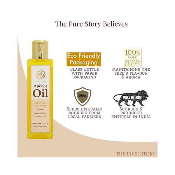 The Pure Story Apricot Oil Pure Natural Cold Pressed 100ml - Face Oils