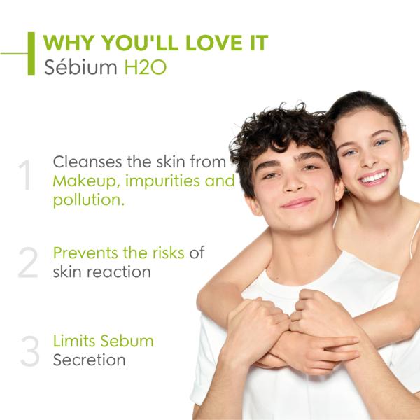 Bioderma Sebium H2O Purifying Cleansing Micellar Water 100 ml - Face Scrubs
