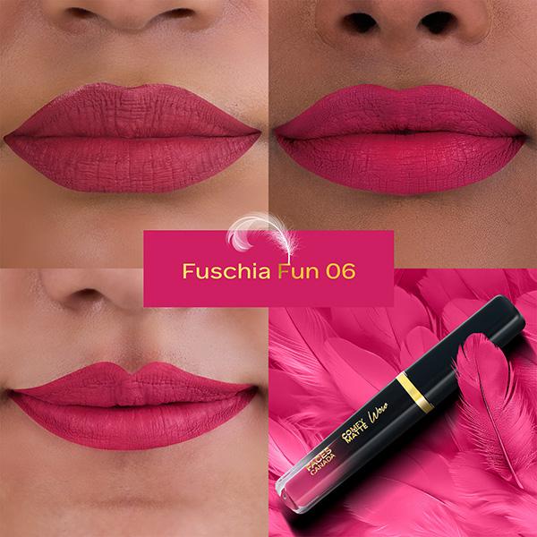 Faces Canada Comfy Matte Wow Liquid Lipstick - Fuschia Fun 06 3.8 ml - Liquid Lipsticks