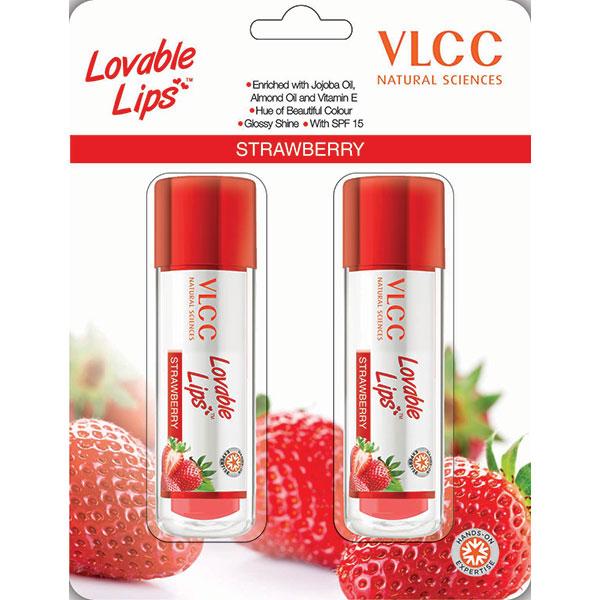 Netmeds | VLCC Lovable Lip Balm Strawberry 4.5 gm