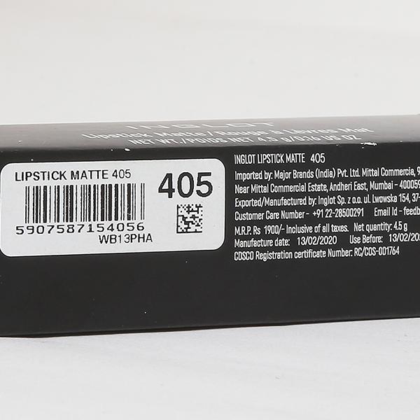 Inglot Lipstick Matte 405 4.5 gm - Lipsticks