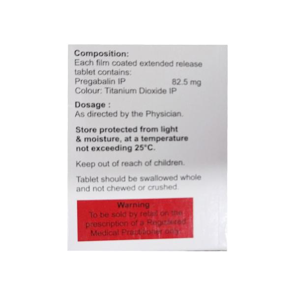 PRIXAIN CR 82.5 Tablet 15's - Neuropathic Pain-Dru