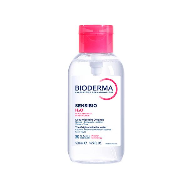 Netmeds | Bioderma Sensibio H2O Micellar Water Sensitive Skin Makeup Remover Pump Bottle 500 ml