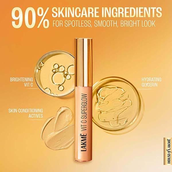 Lakme Makeup+Skincare Vit C Superglow Concealer 30 Cinnamon 5.4 ml - Concealer