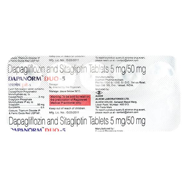 DAPANORM DUO 5 Tablet 10's - Diabetes-Ant