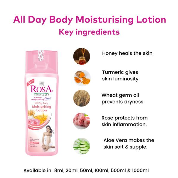 Rosa All Day Body Moisturising Lotion 500 ml - Lotions & Creams