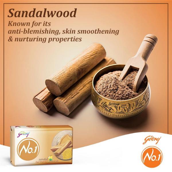 Godrej NO.1 Sandal & Turmeric Soap (Pack of 3 x 150 g + 150 g Free) - Soaps