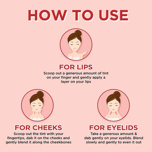 ENN Pout Lip And Cheek Tint With SPF 10 And Avocado Oil - Retro Red 5 gm - Blush Brush