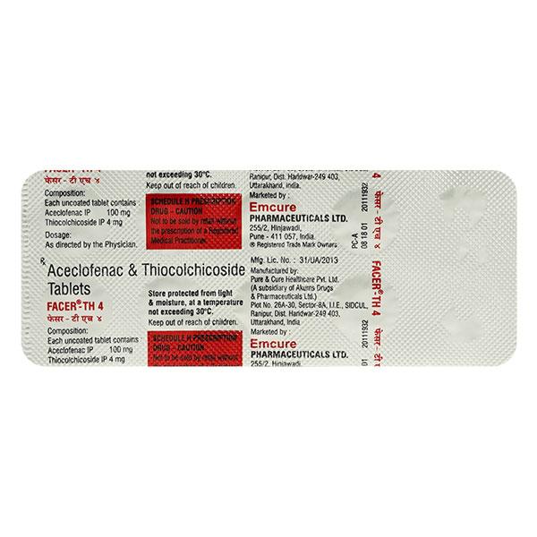 FACER TH 4 Tablet 10's - Pain relief-Nsa