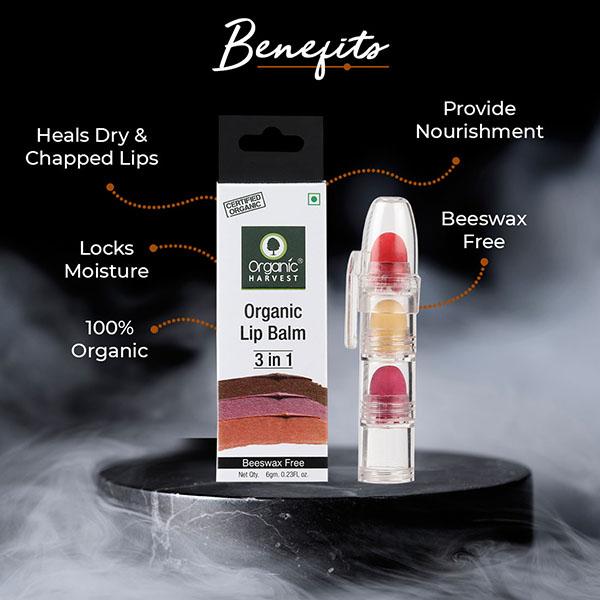 Organic Harvest 3 in 1 Lip Balm 6 gm - Lip Balms
