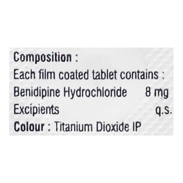 BENITIME 8 Tablet 10's - Hypertension-Cal