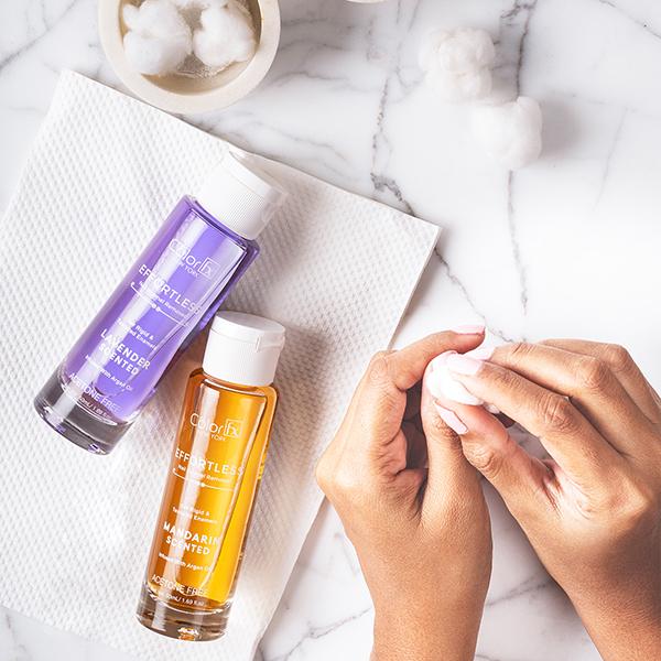 Color Fx Effortless Nail Enamel Remover Acetone free argan oil infused Mandarin R2 50 ml - Nail Polish Remover
