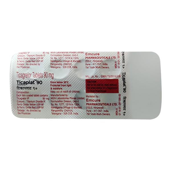 TICAPLAT 90mg Tablet 10's - Blood Clot-Ant